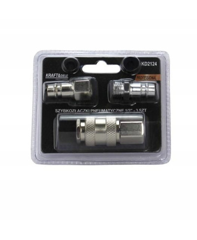 SZYBKOZŁĄCZKI PNEUMATYCZNE 10mm 1/2" zestaw 3szt TYP-26 do kompresora