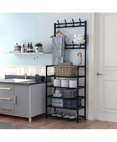 Szafka wieszak na ubrania buty 5 półek