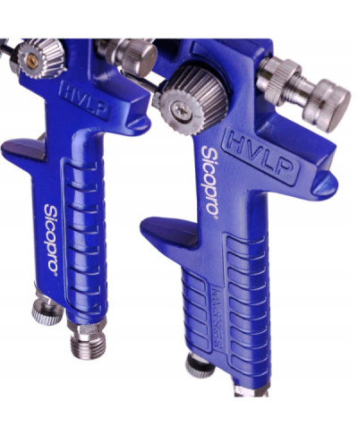 Pistolety lakiernicze SICOPRO HVLP 0,8 + 1,4 + 1,7mm zestaw 2szt