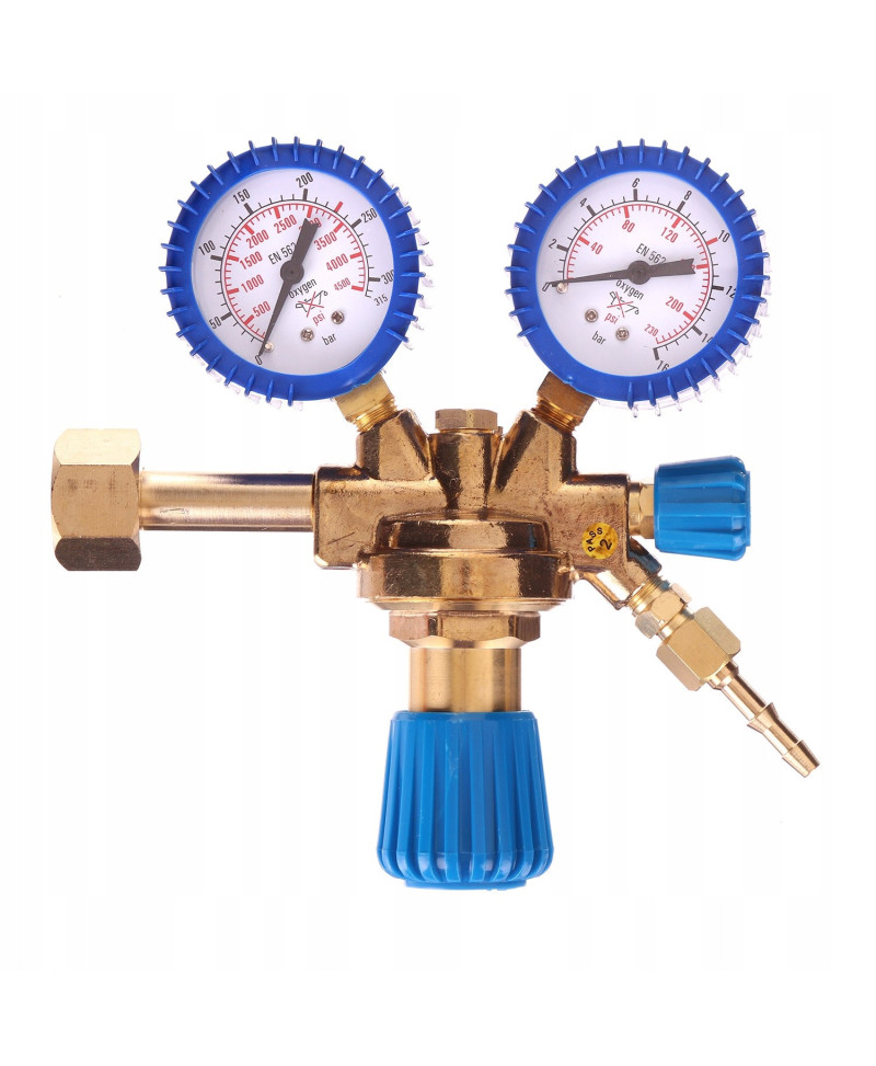 REDUKTOR CIŚNIENIA GAZOWY DO TLENU MOSIĘŻNY Z ZAWORKIEM