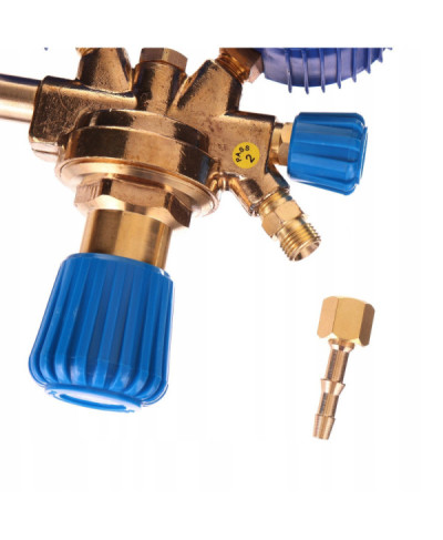 REDUKTOR CIŚNIENIA GAZOWY DO TLENU MOSIĘŻNY Z ZAWORKIEM