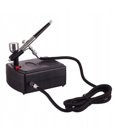 FENGDA FD-831 AEROGRAF 0,3mm + KOMPRESOR + WĄŻ 1,5m zestaw do malowania w walizce