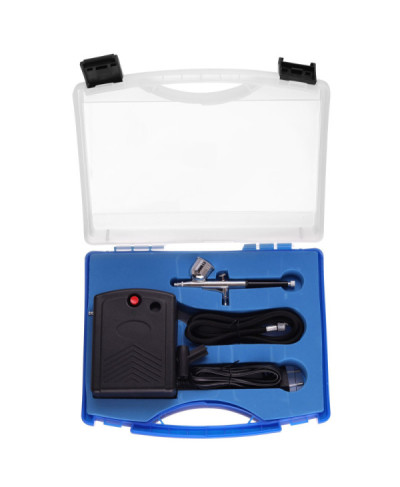 FENGDA FD-831 AEROGRAF 0,3mm + KOMPRESOR + WĄŻ 1,5m zestaw do malowania w walizce