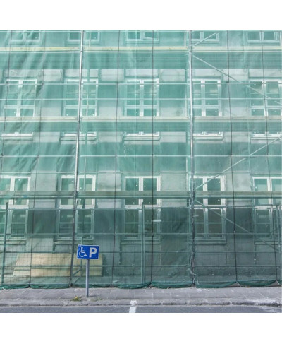 SIATKA NA RUSZTOWANIE OCHRONNA ZABEZPIECZAJĄCA 2,57x10m ZIELONA