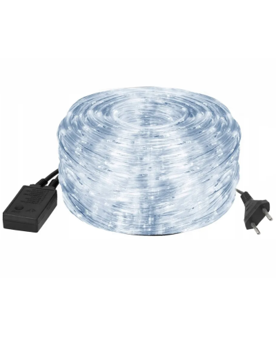WĄŻ ŚWIETLNY ZEWNĘTRZNY LED LAMPKI ŚWIĄTECZNE BIAŁY ZIMNY IP44 20m