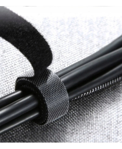 OPASKA TAŚMA NA RZEP DO SPINANIA KABLI CZARNA 5M 15mm