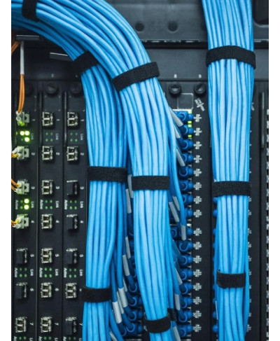 OPASKA TAŚMA NA RZEP DO SPINANIA KABLI CZARNA 5M 15mm