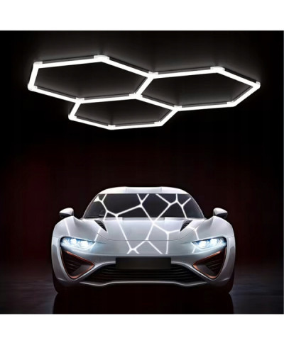 Lampa Led Hexagon Oświetlenie Garażu Warsztatu 247x98cm 125W 6500K