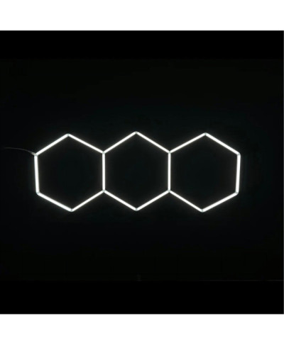Lampa Led Hexagon Oświetlenie Garażu Warsztatu 247x98cm 125W 6500K