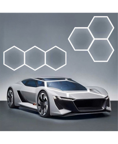 Lampa Led Hexagon Oświetlenie Garażu Warsztatu 247x98cm 125W 6500K