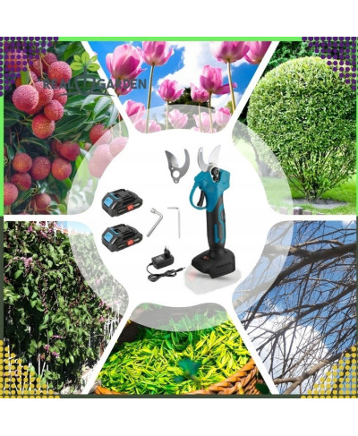 Sekator Elektryczny Ogrodowy do Krzewów Gałęzi +2x akumulator