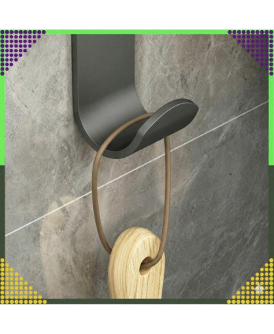 WIESZAK ŁAZIENKOWY NA RĘCZNIKI ŚCIENNY OBROTOWY ANTRACYT