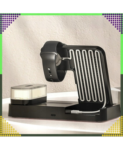 Ładowarka Indukcyjna Bezprzewodowa 15W lampka Nocna 4w1 QI