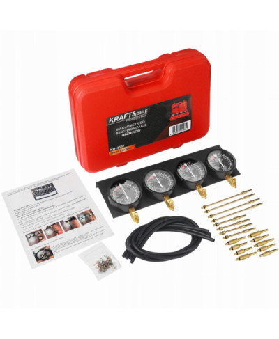 WAKUOMETR DO SYNCHRONIZACJI GAŹNIKÓW ZESTAW 17 ADAPTERÓW