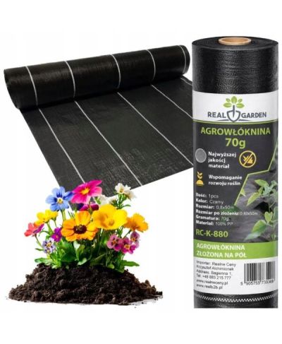 Agrowłóknina 70g 0,8m x 50m Czarna UV Agrotkanina Mata Antychwastowa