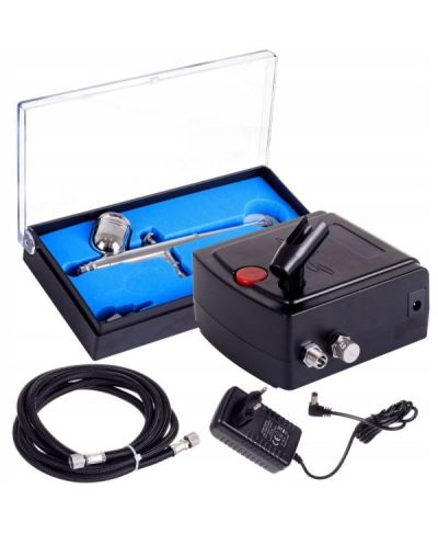 KOMPRESOR DO AEROGRAFU AUTO STOP + AEROGRAF + WĄŻ TC-100AK