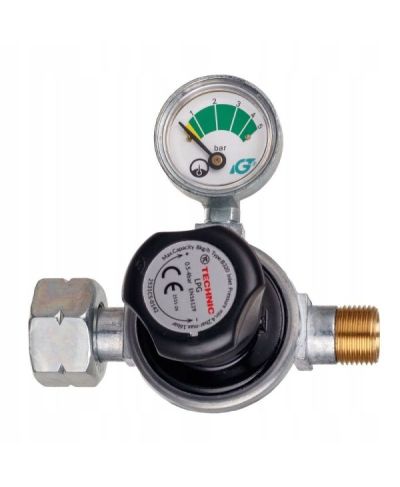 REDUKTOR DO BUTLI PROPAN BUTAN LPG 3/8" Z MANOMETREM 0,5-4bar