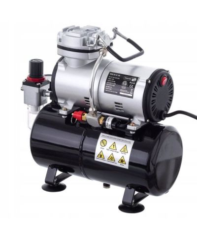 KOMPRESOR AEROGRAFU 3L 125W 20-23l/min 4bar reduktor FENGDA AS-186